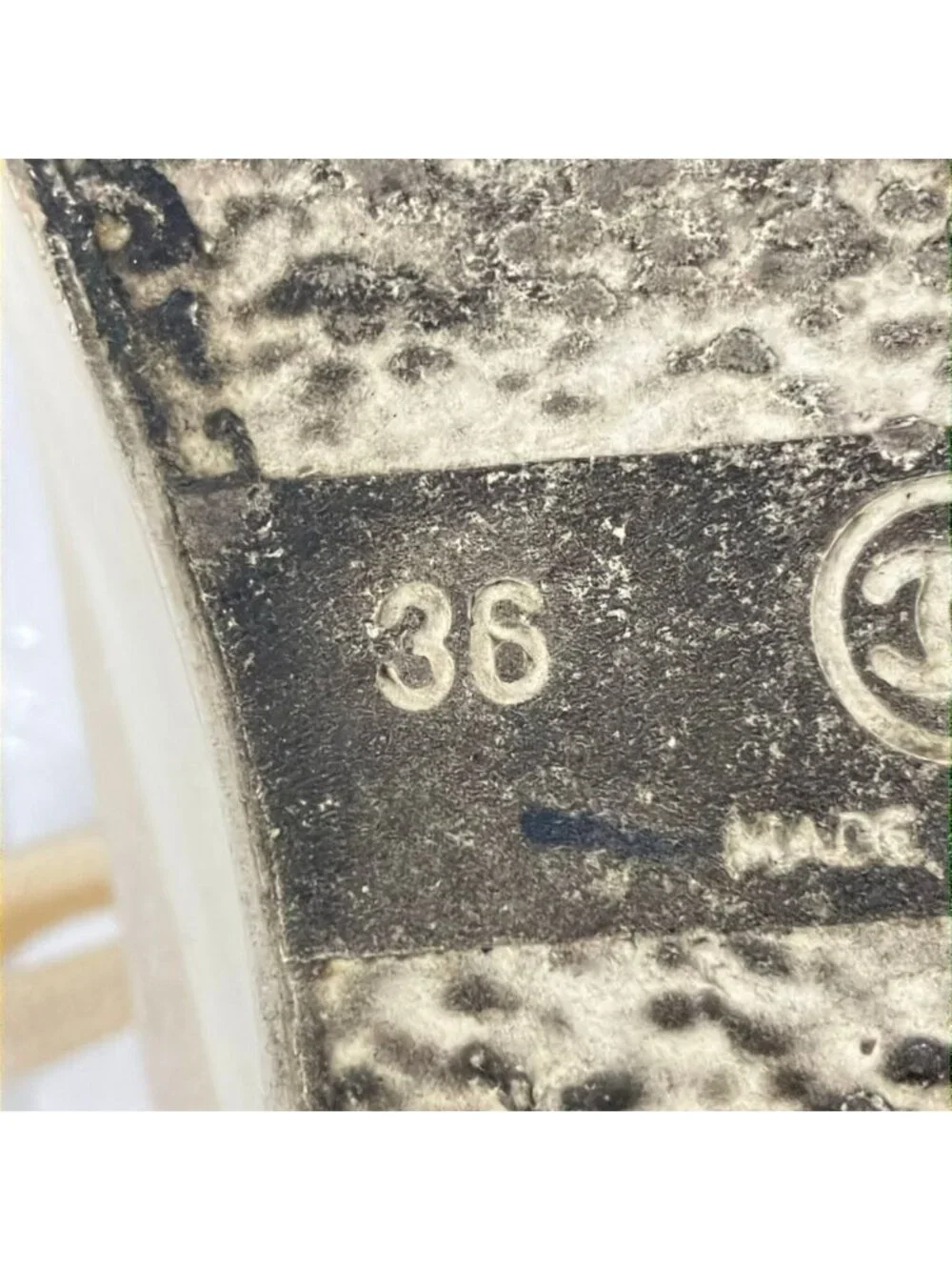 Chanel Sneakers 36 Ivory CC Logo